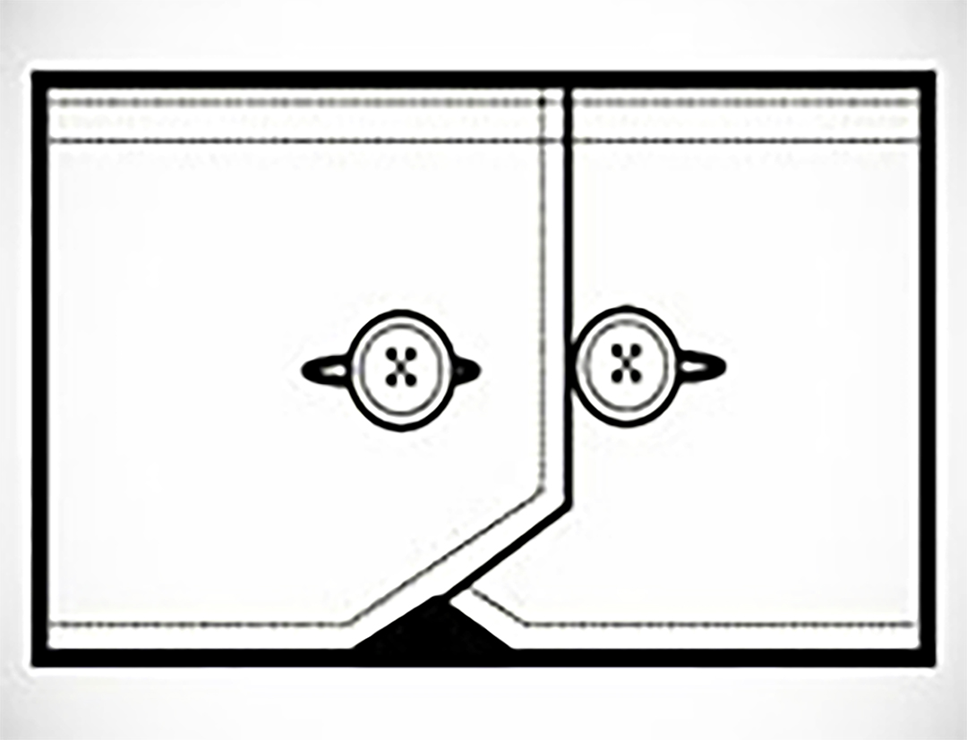 Classic 1 button Cuff Cut Corner