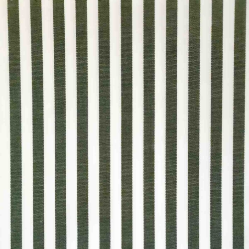 Green & White Awning Stripes