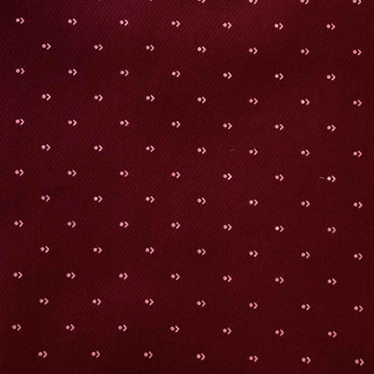 Burgundy w/ White Arrow on Dot Twill