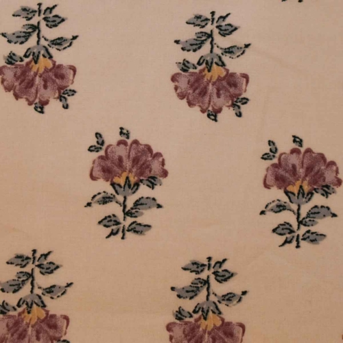 Purple & Yellow Floral on Tan