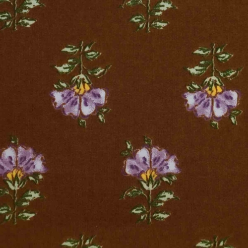 Purple & Orange Floral on Burgundy